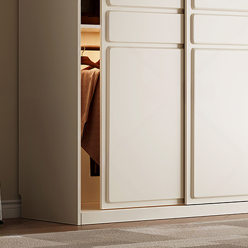 White Minimalist Laminate Wardrobe Closet with 5 Drawers/2 Drawers, Interior Shelves, and Clothing Rod - image 5