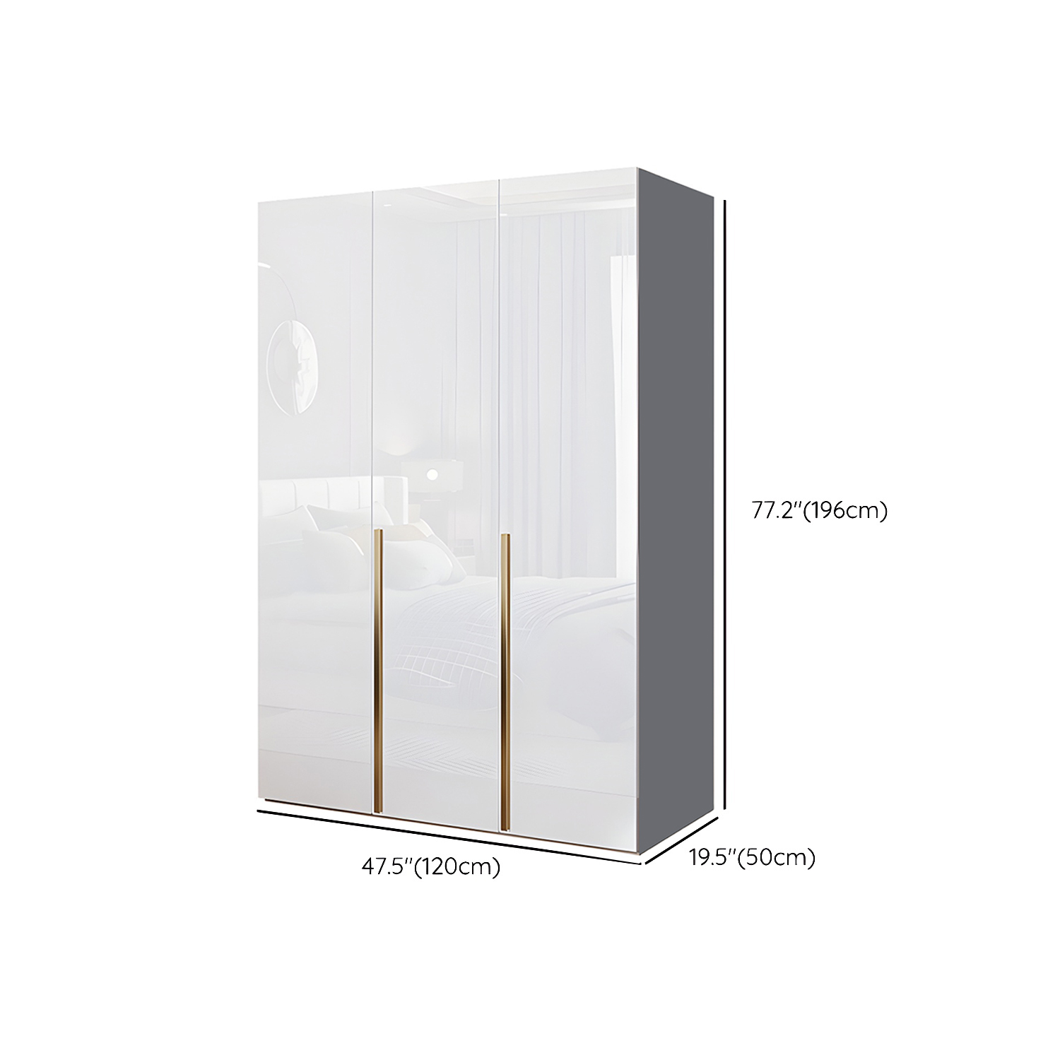 Bedroom Soft Close Doors Armoire Modern Style Wooden Wardrobe Cabinet - image 12