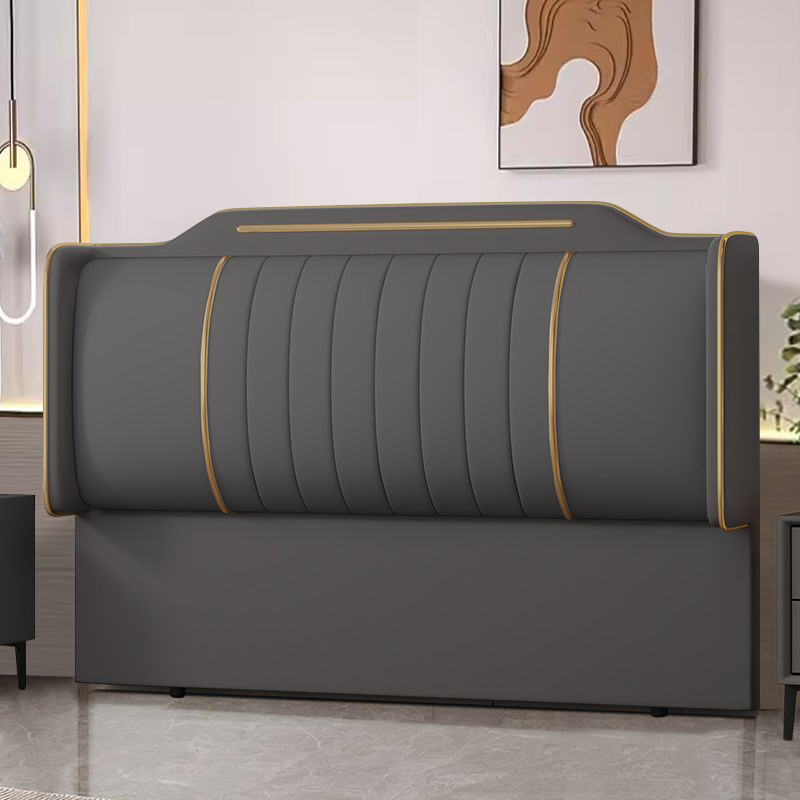 Modish No Distressing Timber Panel Headboard with Rectangle Shape for King Bed, Featuring Sponge Upholstery Fill and Standard Height - image 9