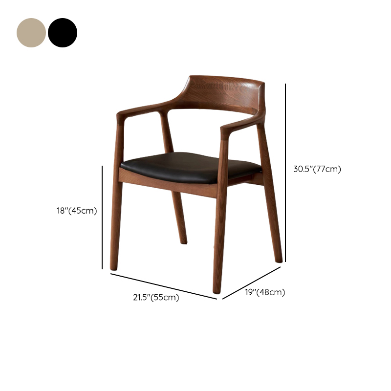Casual Arm Chair with Uncovered Back, Upholstered, Walnut Timber Legs, Armrest, and Firm Stability - image 14