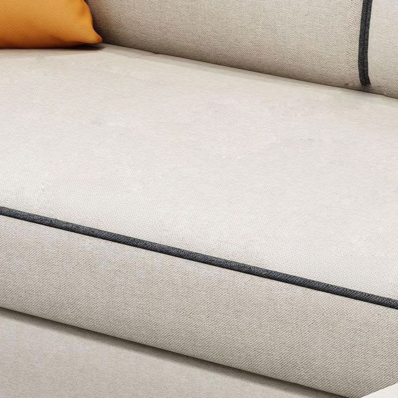 Casual L-Shape Stain Resistant Cream Sofa Recliner with Left/Right Hand Facing Square Arm and Chaise Component - image 5