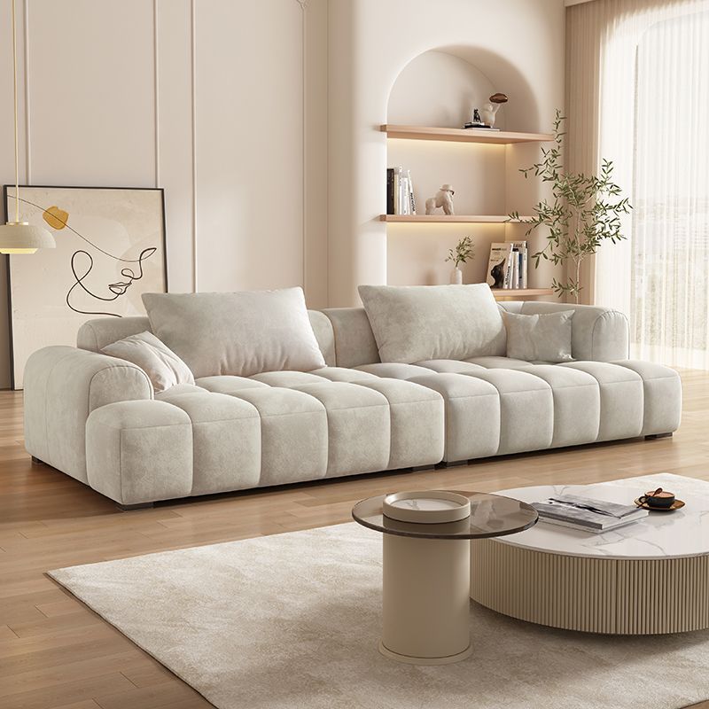 Vibrant Peony/Cerulean/Tangerine Color Sofa Couch with Round Arm and Concealed Support - image 21