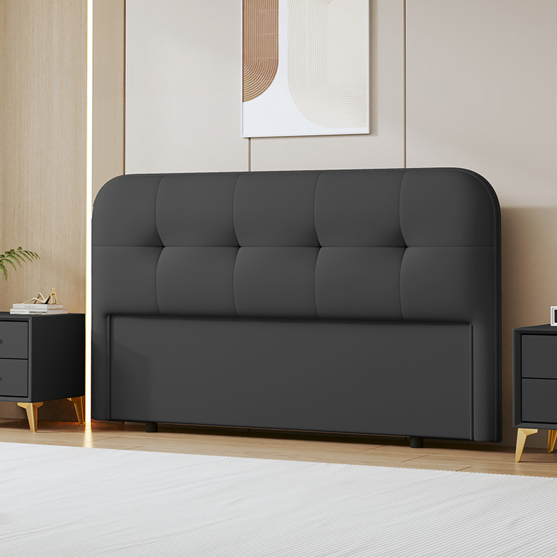 Modern Simple Style Panel Headboard with No Distressing, Piled Tufted Rectangle Design for King/Queen/Twin XL Bed, Featuring Sponge Upholstery and Standard Height