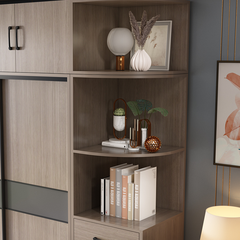 Rustic Brown Self-supporting Armoire Cabinet Pine with Shelves - image 4