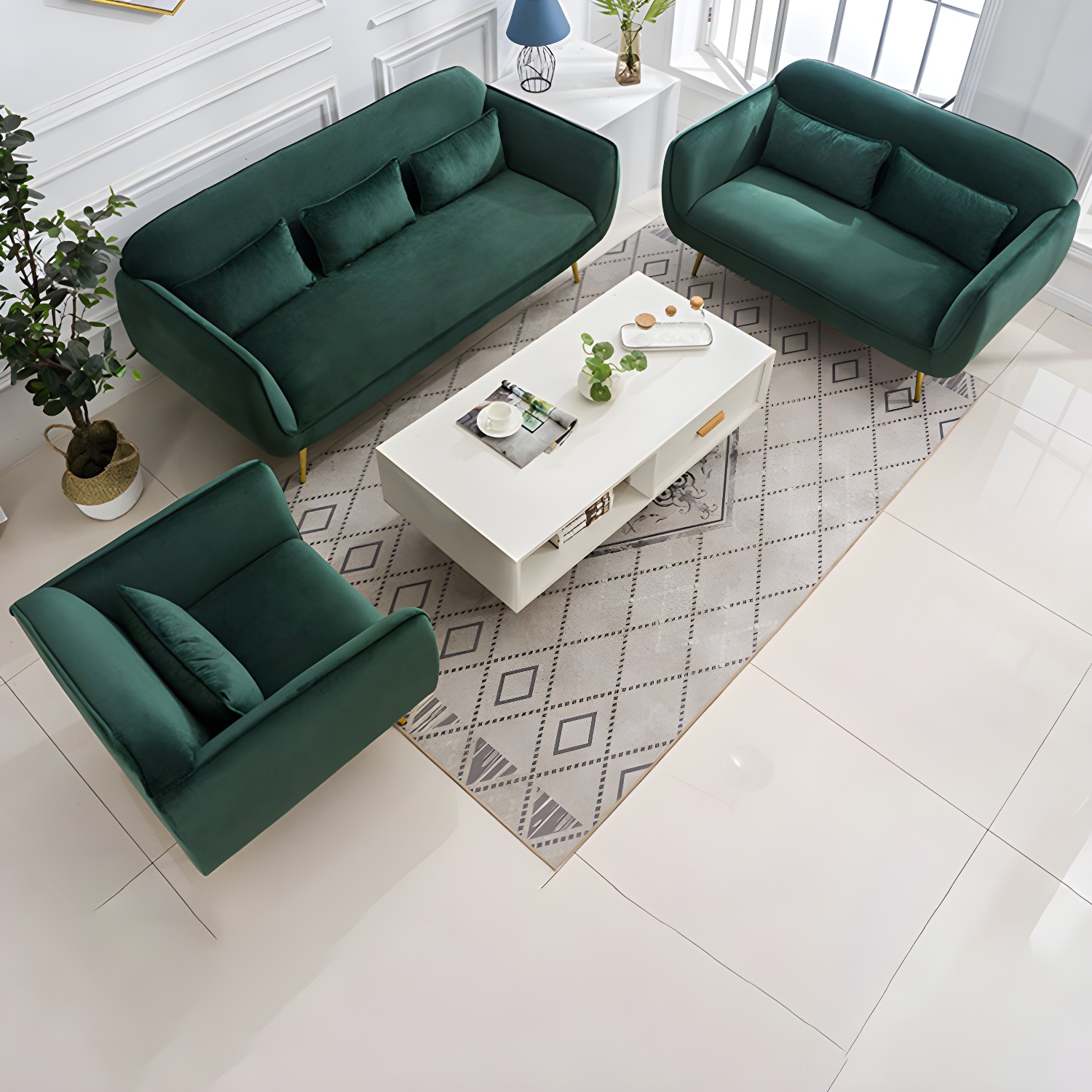 Glam Tight Back Loveseat with Flared Arm and Extra Pillows for Home and Apartment - image 23