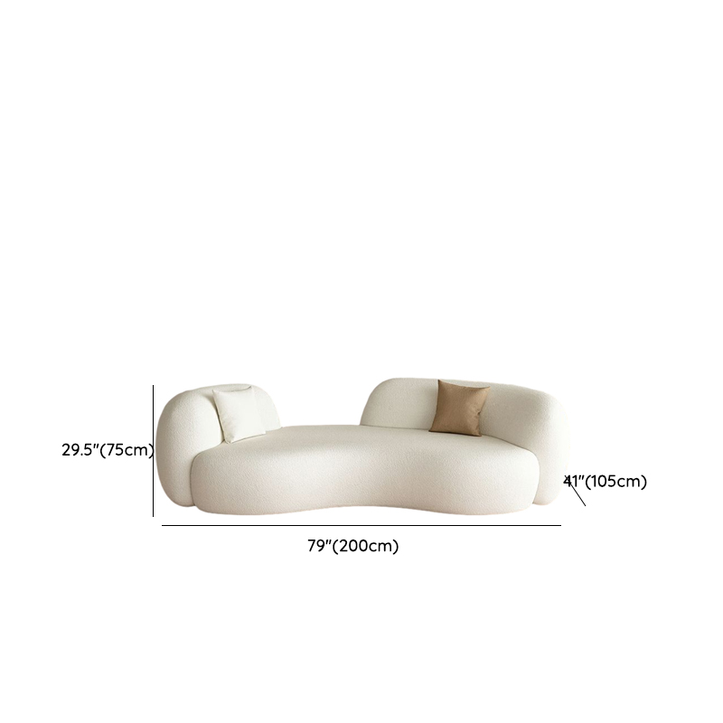Scandinavian Style Standard 21-28 inches White Wood Sofa Without Storage, No Distressing - image 18