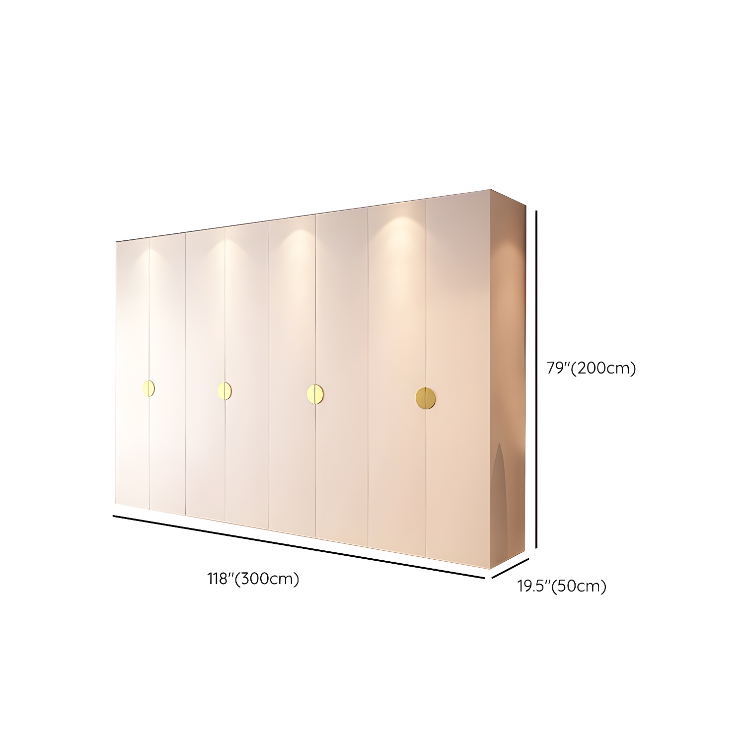 Chic White Wood Wardrobe Armoire with Clothing Rod & Shelves - image 24