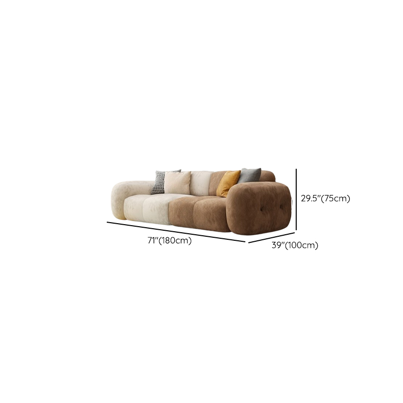 Channel Back L-Shape/Straight Right Hand Facing/Horizontal Sofa Recliner/Sofa Couch in Brown/Beige with Concealed Support & Pine Wood Frame for Living Room - image 16