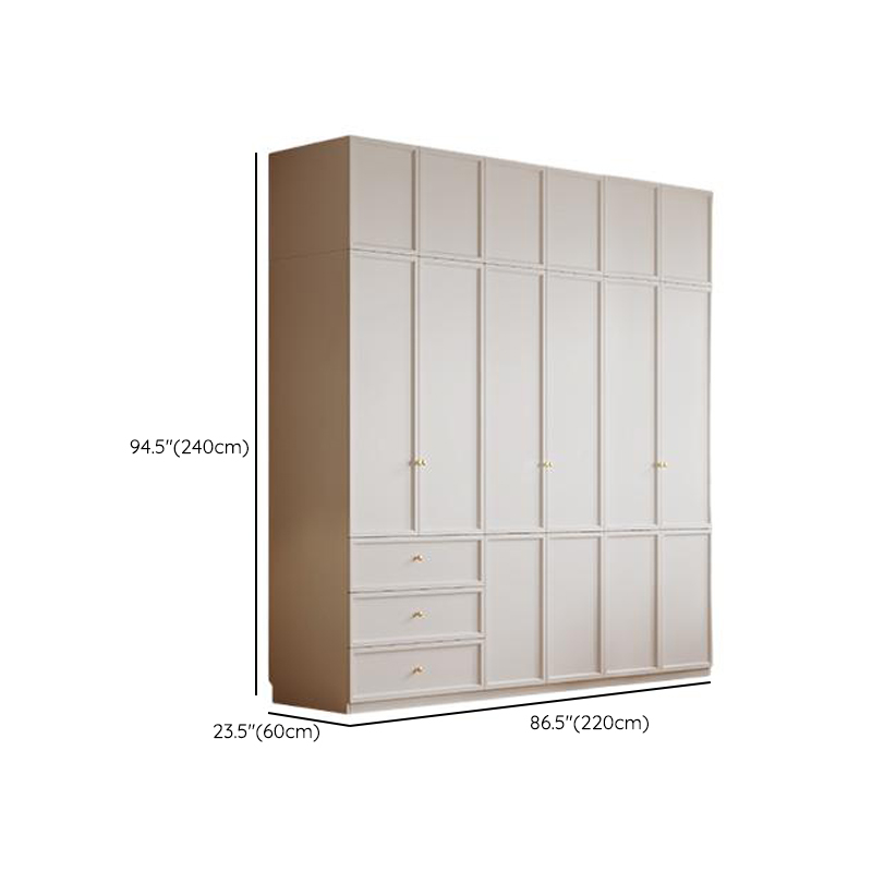 Casual Wooden Independent Armoire Cabinet with 3-Drawer, Interior Shelves, and Hanging Rod - image 22