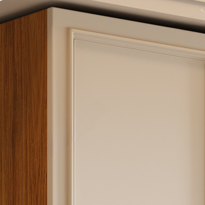 Cocoa Minimalist Laminate Wardrobe Closet with Soft Close Drawer, Soft Close Door, Interior Shelves, and Clothing Rod - image 3