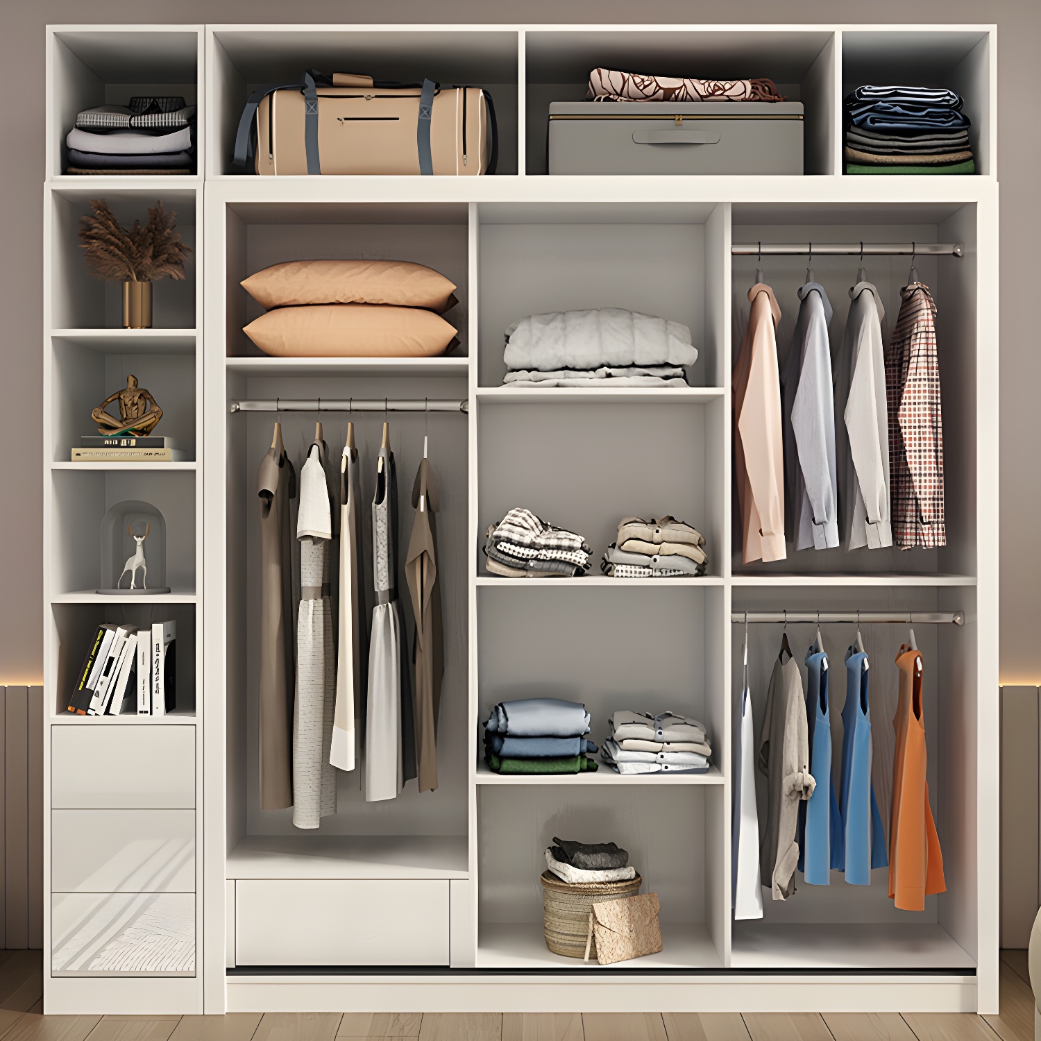 Contemporary Glossy White Storage Cabinet Manufactured Wood Cabinet for Home - image 6