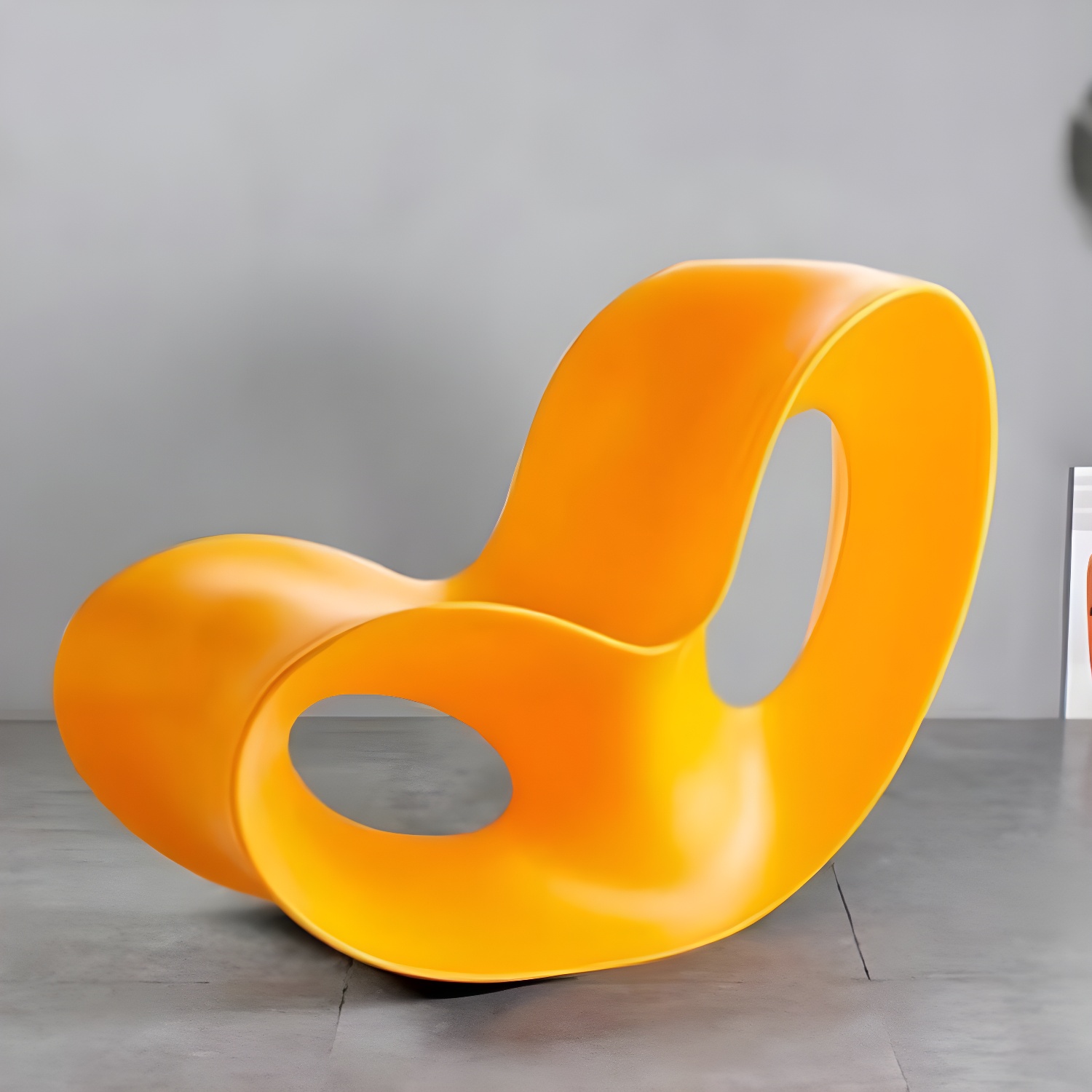 Contemporary Rocking Accent Chair Plastic & Acrylic Rocker Chair - image 12