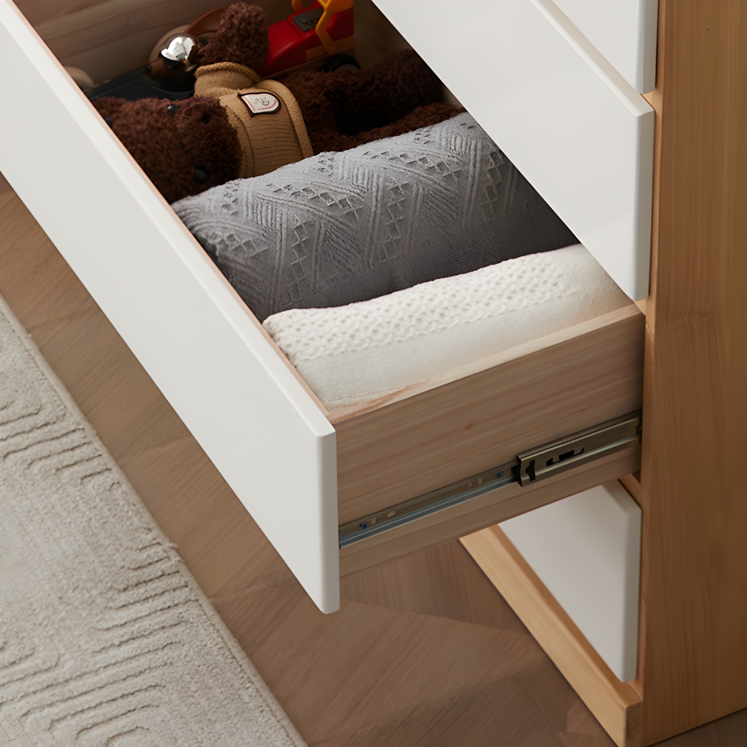 Elegant Medium Wood Scandinavian Dresser with Self-Close Drawers - image 13