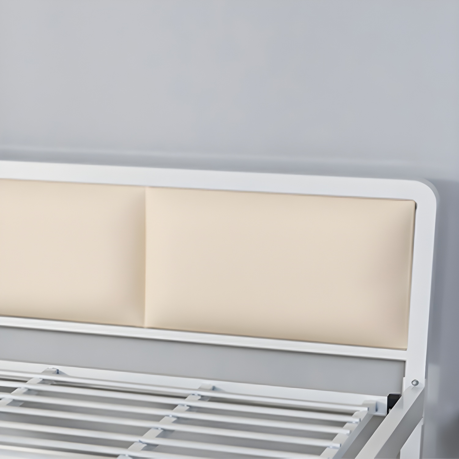 Slat Bed 36.61"H Adjustable Height with Open-Frame Upholstered Headboard - image 8