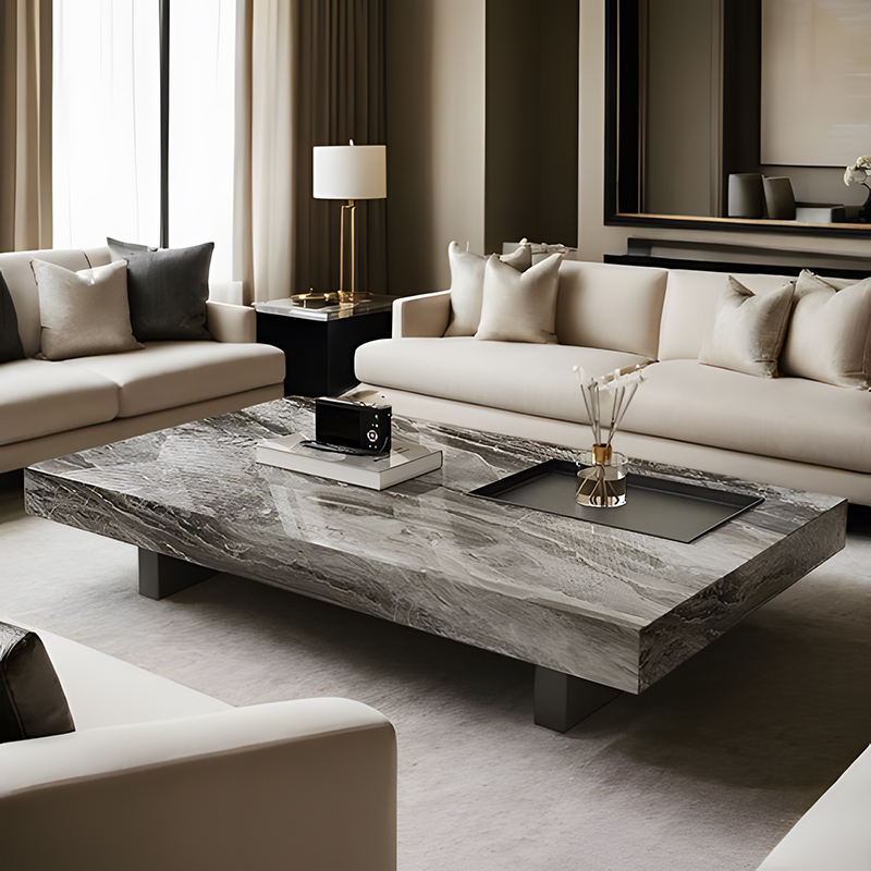 Contemporary Parallelogram Accent Table with Sledge Base for Home