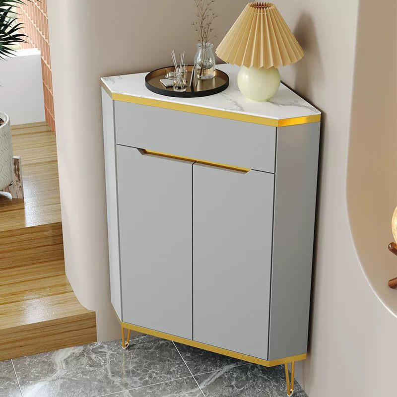 Glam Gold Corner Cabinet with Drawers and Cabinet Included- Scratch resistant & Soft-Close Doors - image 7