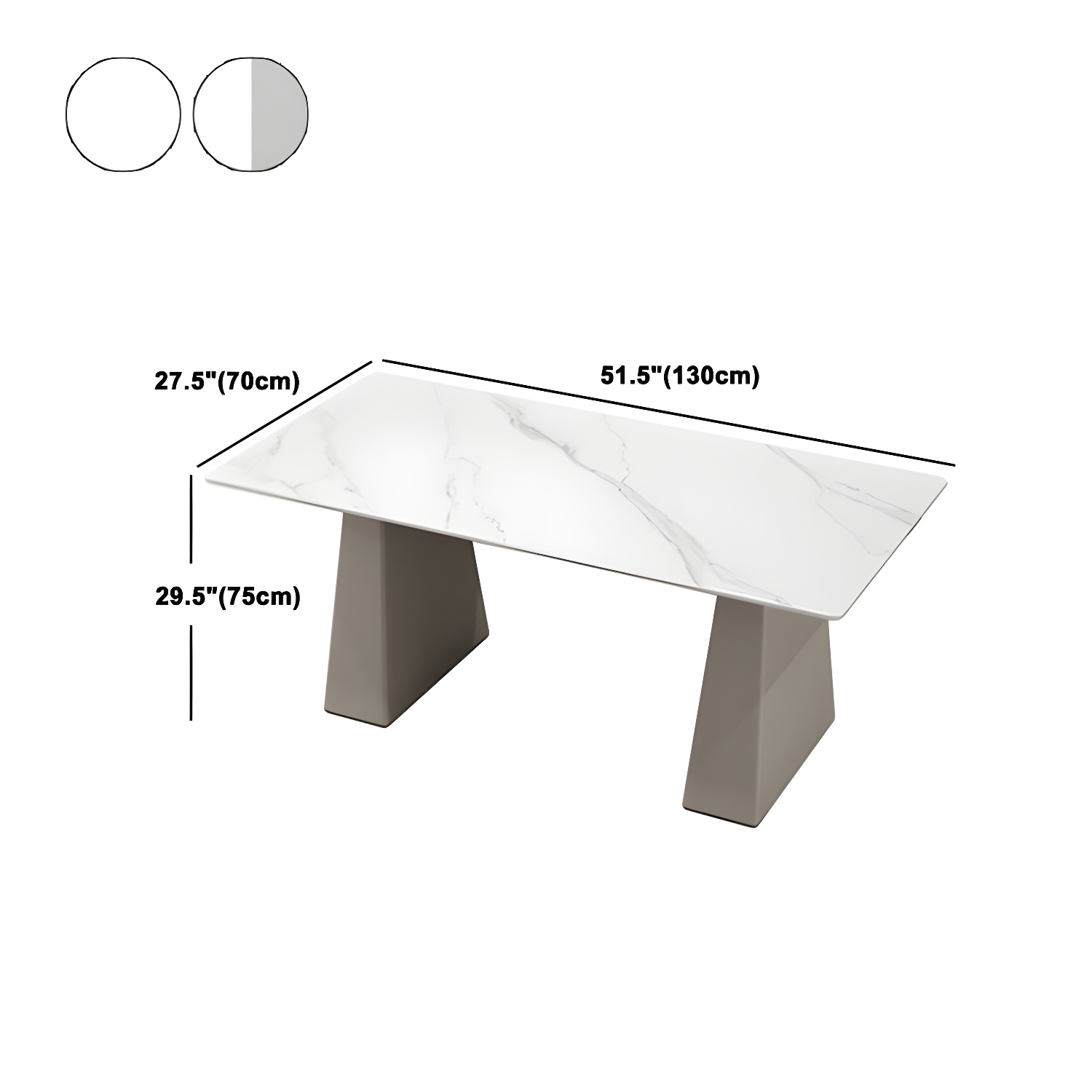 Modern Style Dining Set 1/5/7 Pieces Rectangle Stone Dining Table for Dining Room Kitchen - image 12