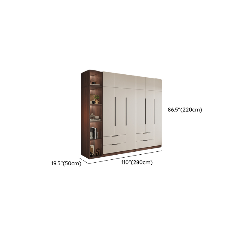 White Modish Manufactured Wood Independent Armoire Cabinet with Soft Close Drawer, Soft Close Door, and Interior Shelves - image 20
