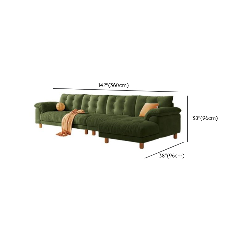 Straight Dark Green Sofa, Seats 2/1-seater, Horizontal Orientation, Button-tufted - image 13