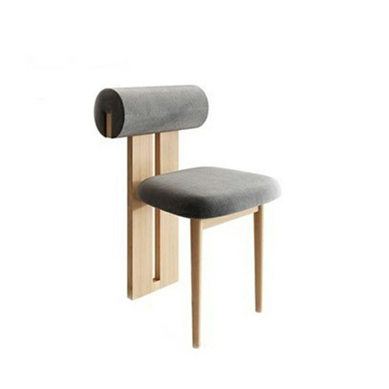 Modern Upholstered Armless Kitchen & Dining Chair, Open Back, Wood Ash, 1 Piece - image 4