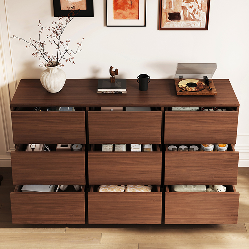 Cocoa Casual Natural Wood Console Dresser/Bachelor Chest with 9/6/3 Drawers in Horizontal/Vertical Orientation - image 3