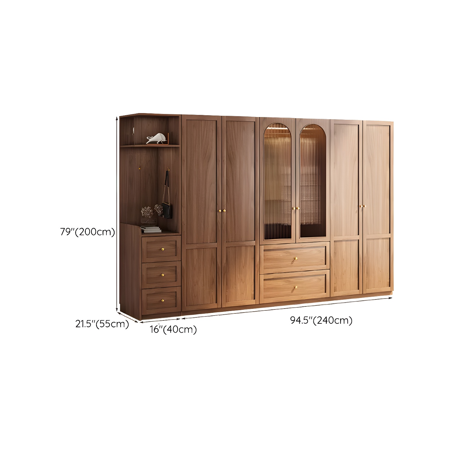 Fashionable Natural Wood Wardrobe Armoire for Stylish Closet Organization - image 26