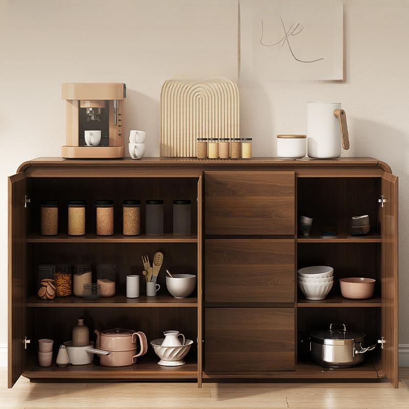 3 Drawers & 2 Doors/3 Doors/1 Door & Two Internal Shelves/Four Internal Shelves Simple Narrow/Standard Flooring Sideboard with Compartment - image 5