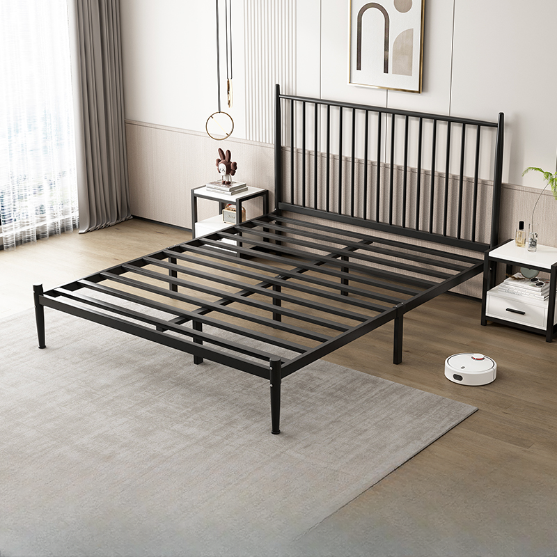 Solid Color Iron Slat Bed for Living Room