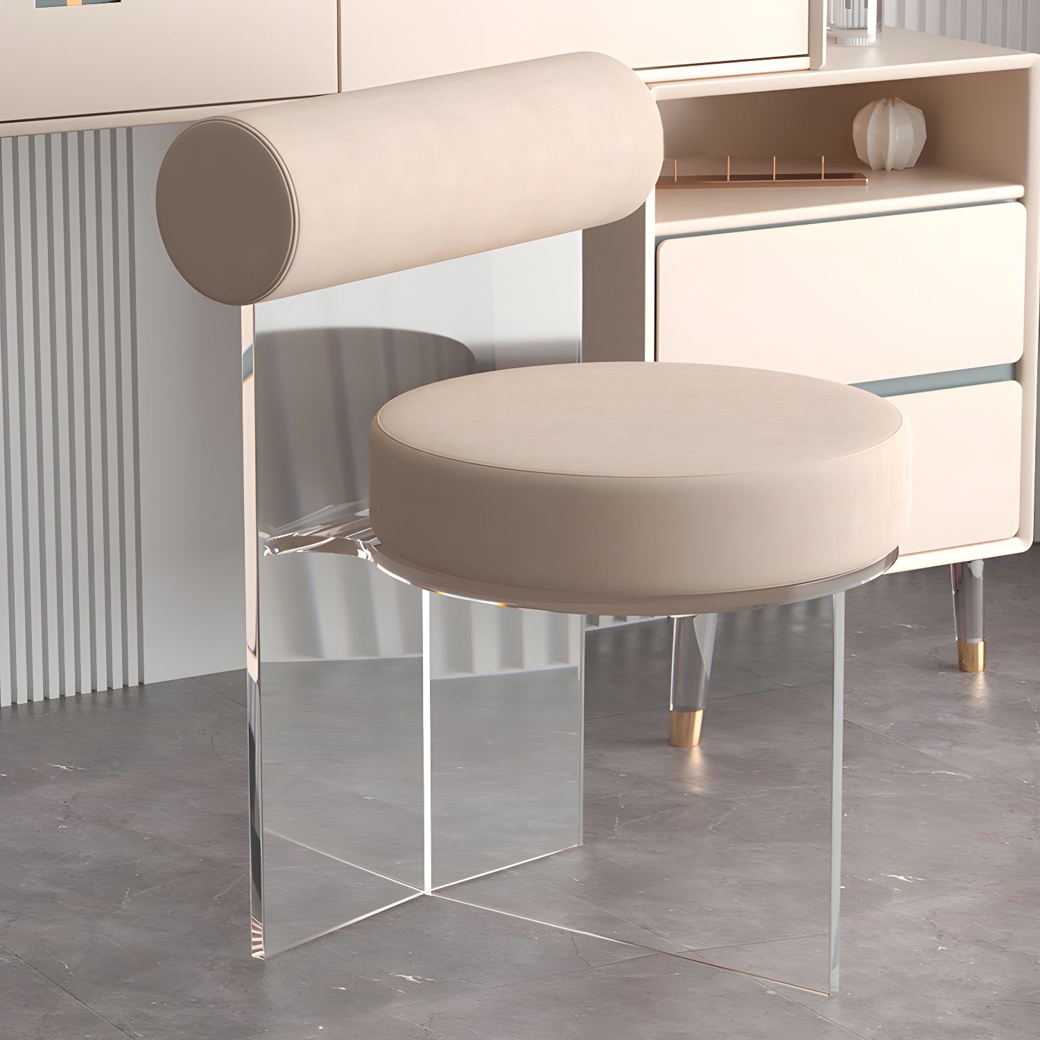 Modern Clear Leg Side Chair with Solid Back and Low Back Heights for Kitchen & Dining - image 11