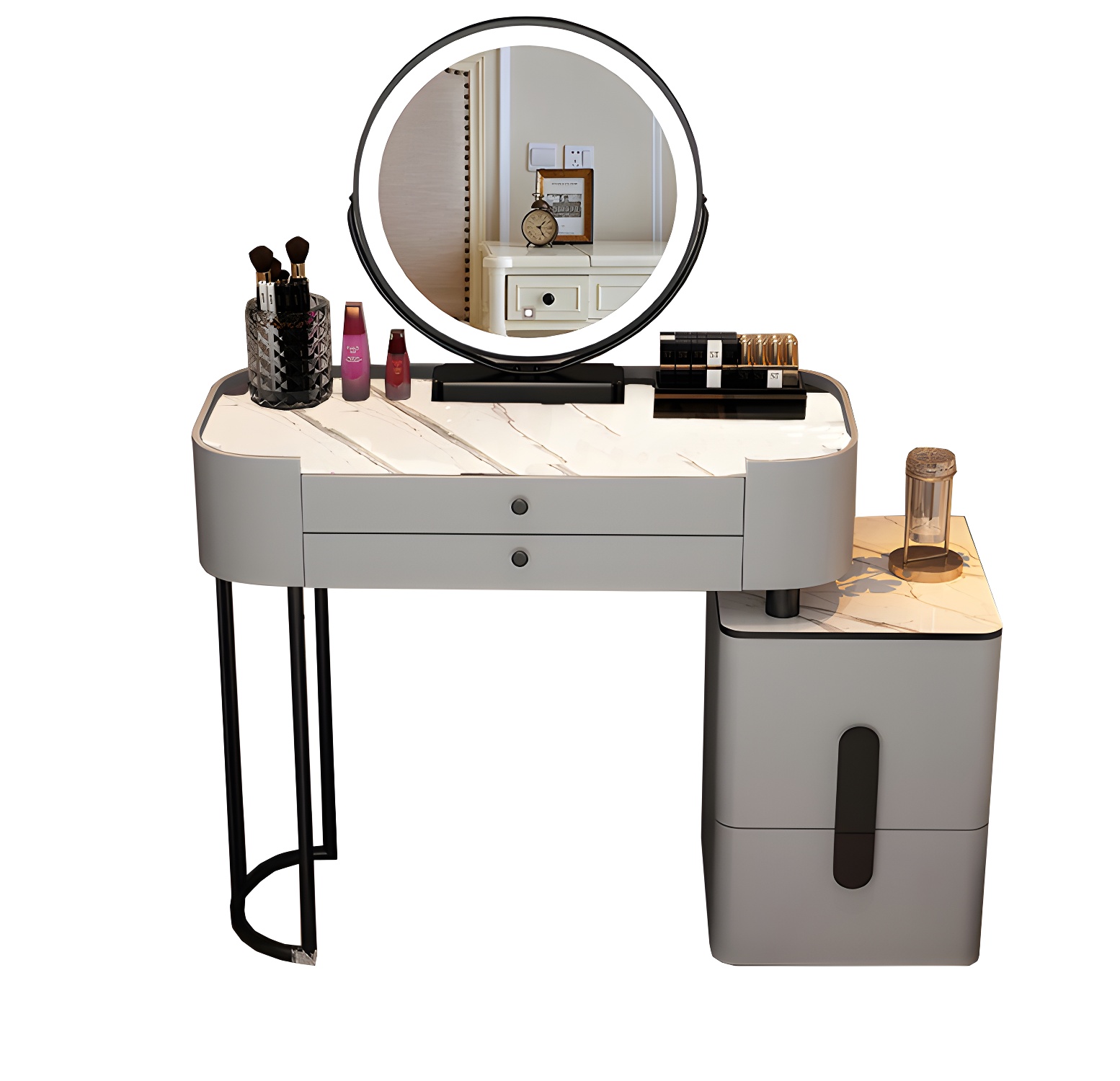 Contemporary Wood Make-up Vanity 15.75" Wide Make-up Vanity with Drawers - image 18