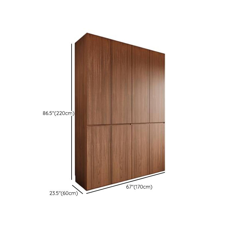 Cocoa Minimalist Natural Wood Wardrobe Closet with Soft Close Door, Interior Shelves, and Clothing Rod - image 19
