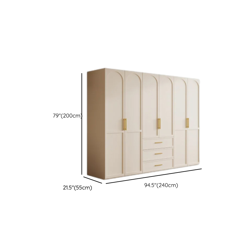 Simplistic White Detached Almirah with 3 Drawers, Interior Shelves, and Hinged Door - image 19