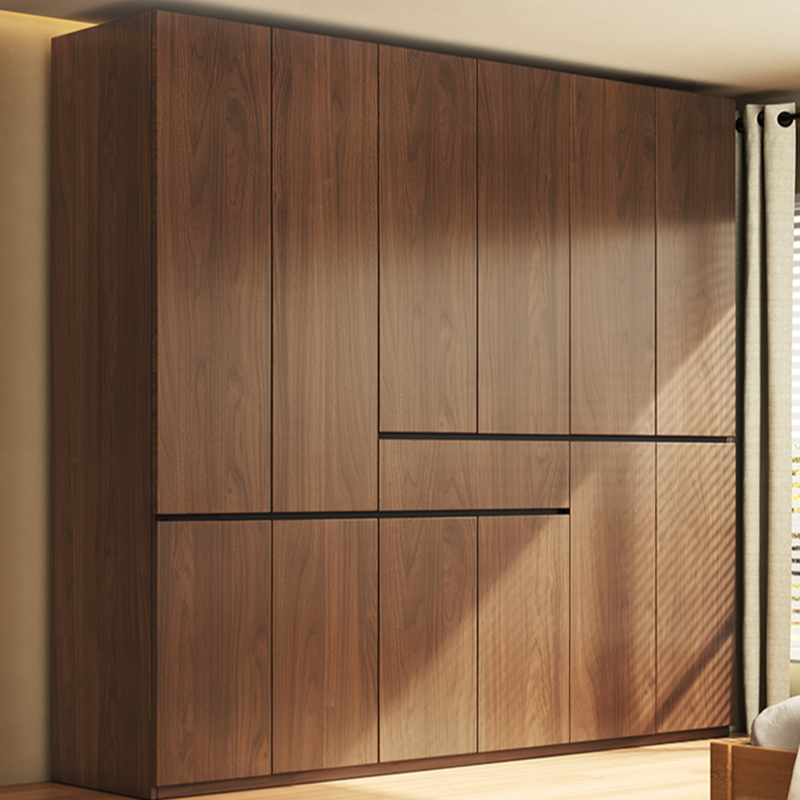 Modish Natural Wood Independent Armoire Cabinet with Soft Close Drawer, Soft Close Door, Interior Shelves, and Clothing Rod - image 4