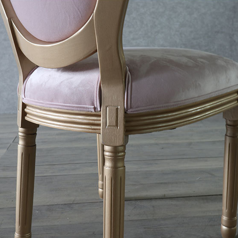 Golden Legged King Louis Back Armless Chair for Dining Room, Outlined Frame with Foot Pads, Steady and Stable - image 19