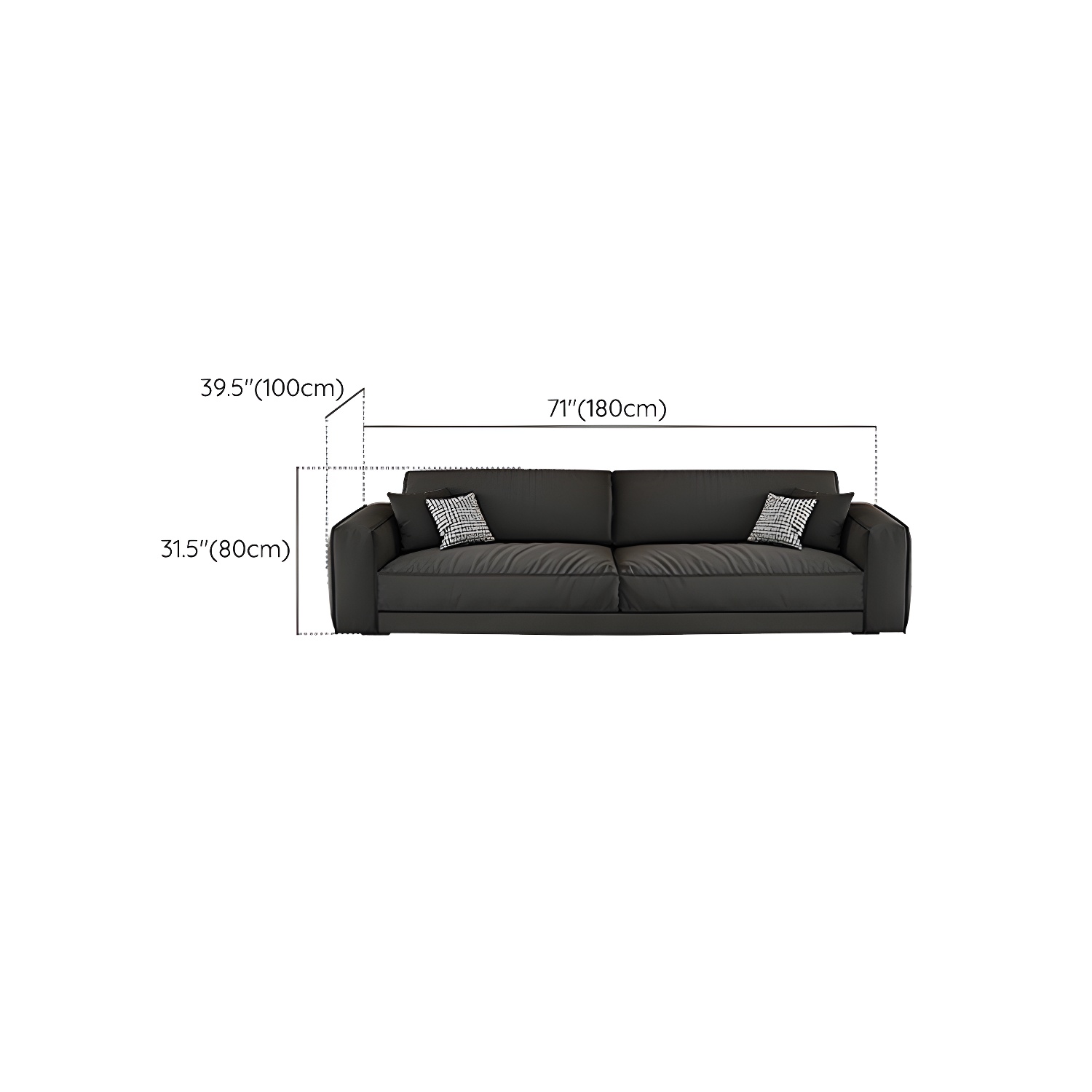 Modern Gray Polyester Blend Stationary Sectional Sofa with Square Arm and Cushion Back - image 11