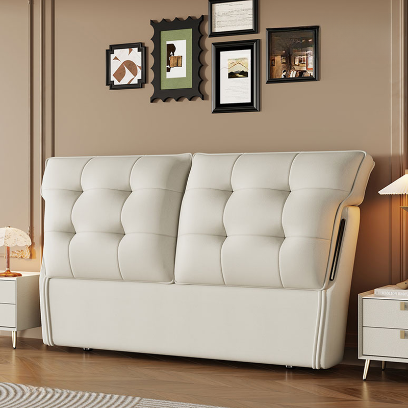 Art Deco Style Panel Headboard with No Distressing, Decorative-stitched Tufting, Rectangle Shape for Queen/Full/Twin XL Bed, Sponge Upholstery Fill, Standard Height - image 6