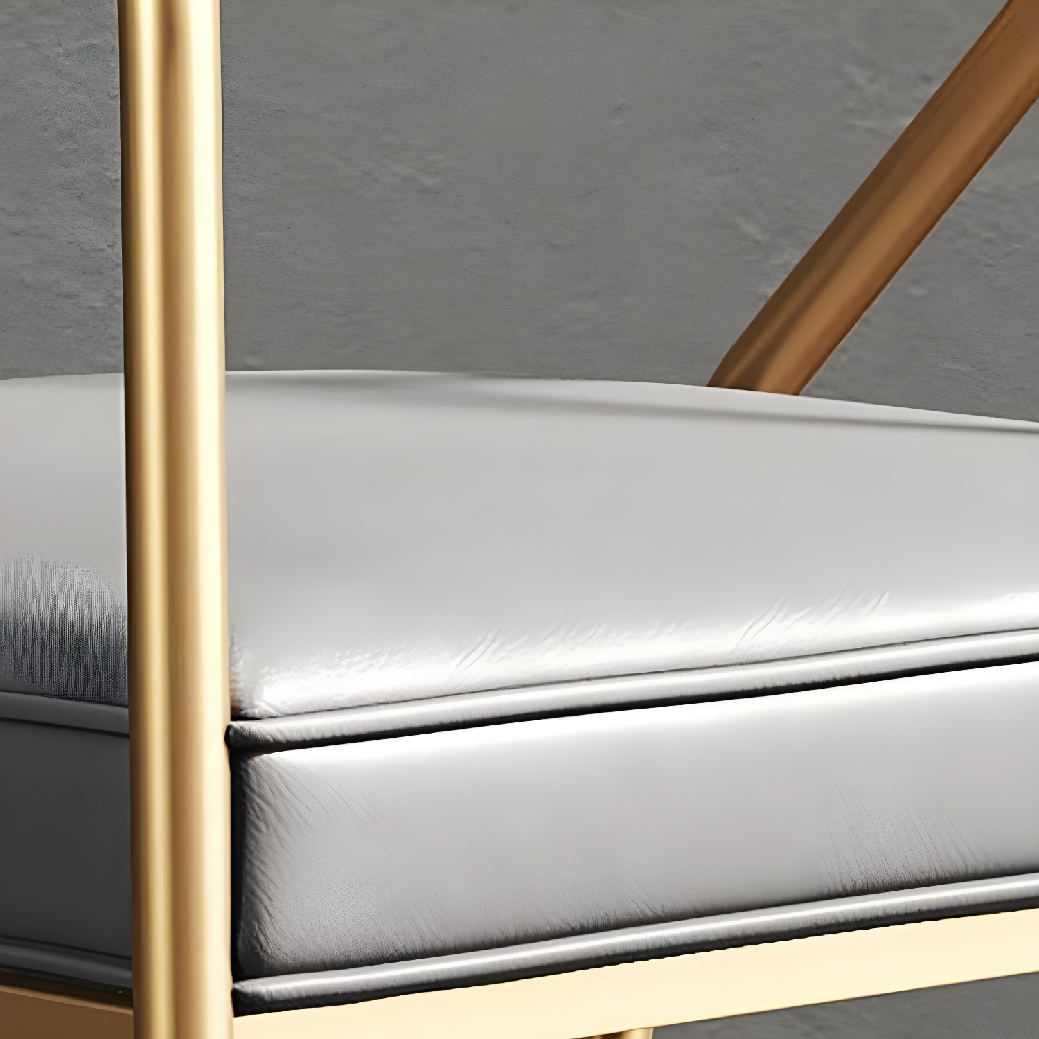 Glam Upholstered Arm Chair with Brass/Gold Legs for Kitchen & Dining - image 18