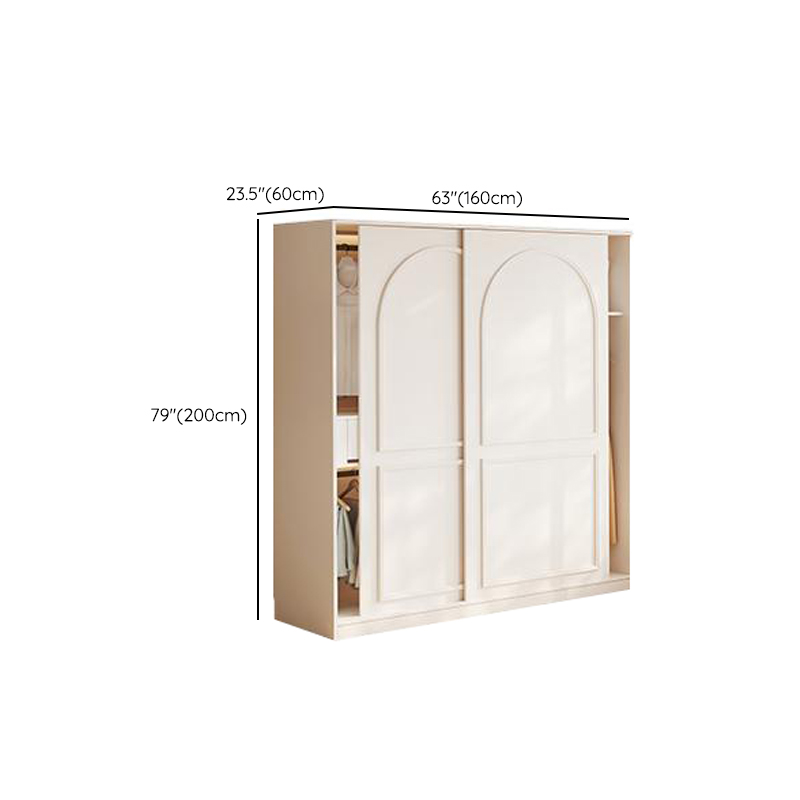 Casual White Wooden Wardrobe with 5 Drawers/4 Drawers/2 Drawers, Interior Shelves & Hanging Rod - image 6