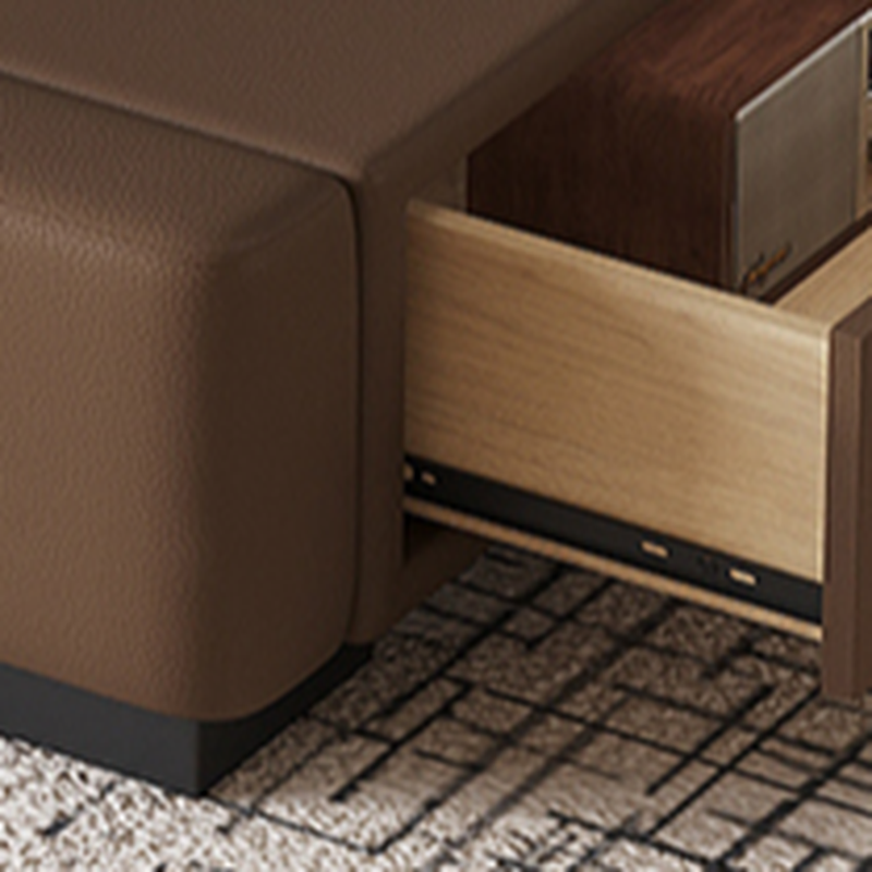 Storage Included Panel Bed with 3 Storage Boxes, Pine Wood Frame, and Sponge Upholstery - image 6
