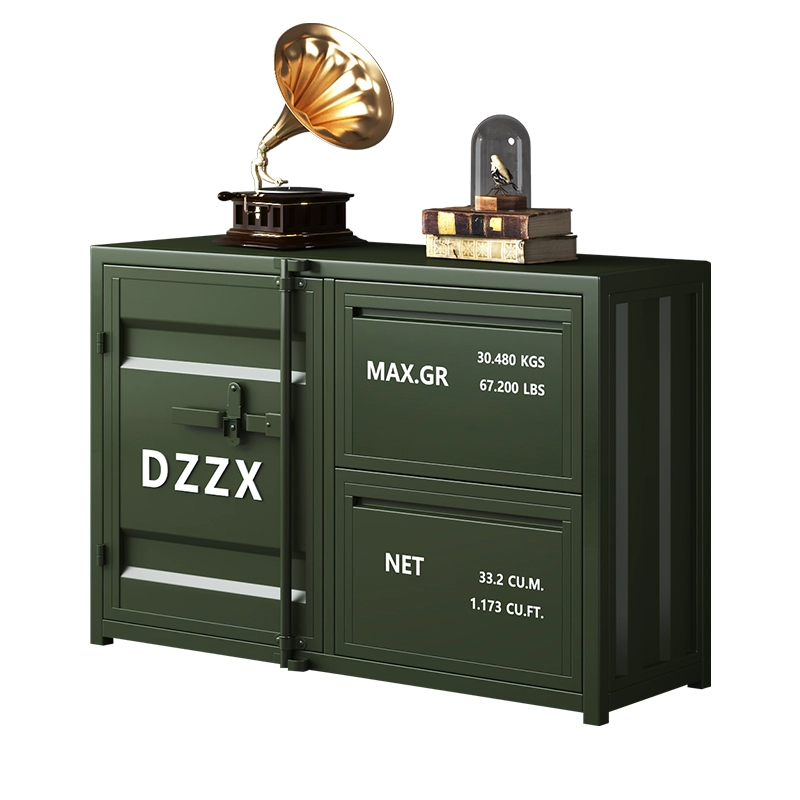 Industrial Metal Sideboard Credenza with Cabinets and Drawers - image 15