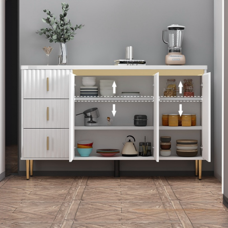 Luxurious Chalk Stone Standard Flooring Sideboard with 3 Doors & Variable Shelf - image 4