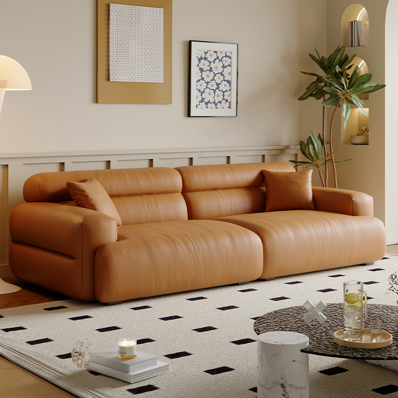 Modish Solid Color Stain Resistant Standard Sofa in Black/Light Gray/Coffee with 2 Pillows, Available in 4-seater/5 Person/3-seater