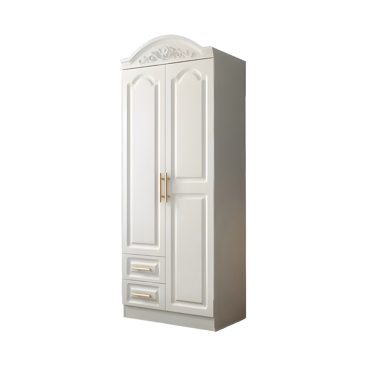 French Country Wardrobe Armoire White Wooden Wardrobe Cabinet - image 5