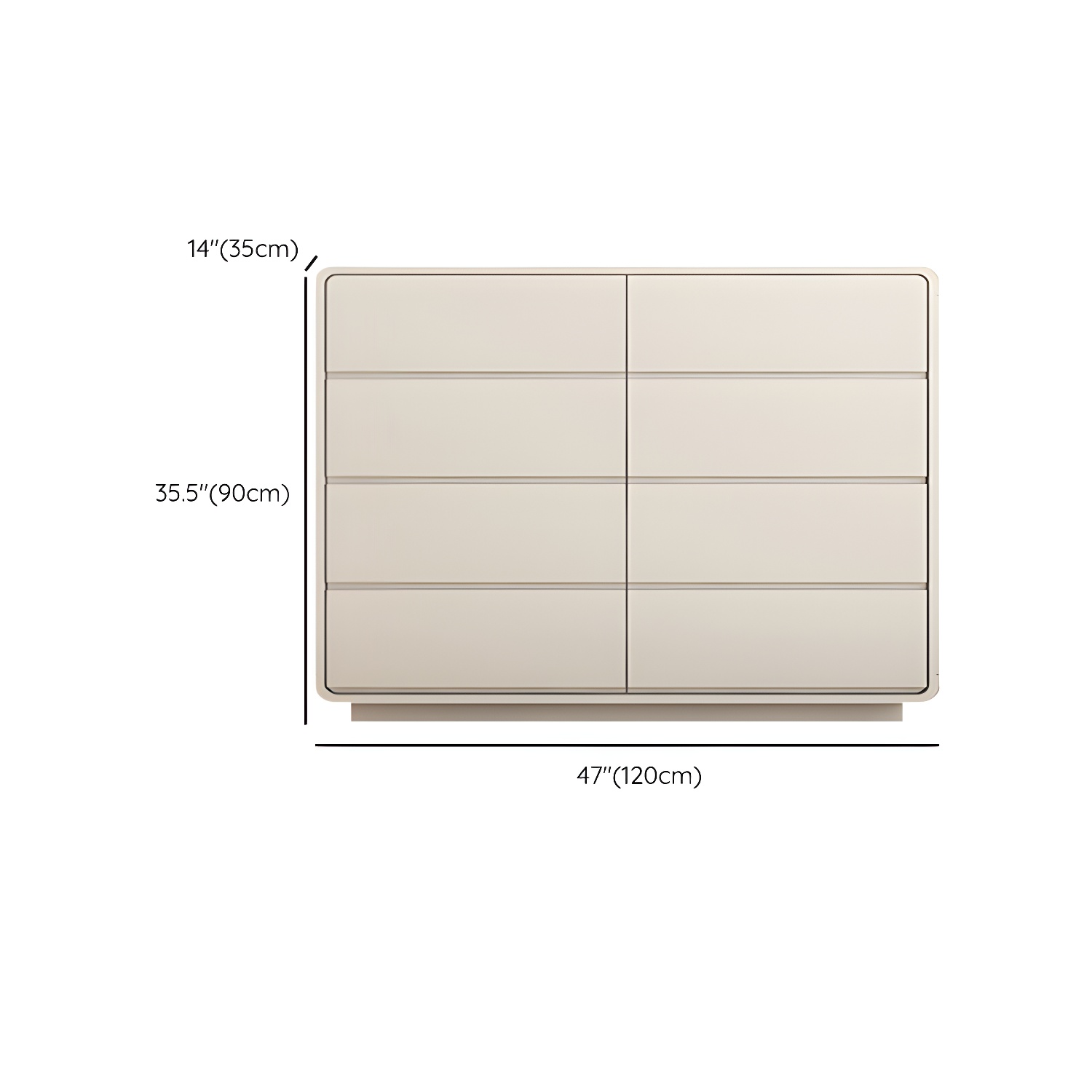Modern White Double Dresser with Drawers and Soft Close Glides - image 20