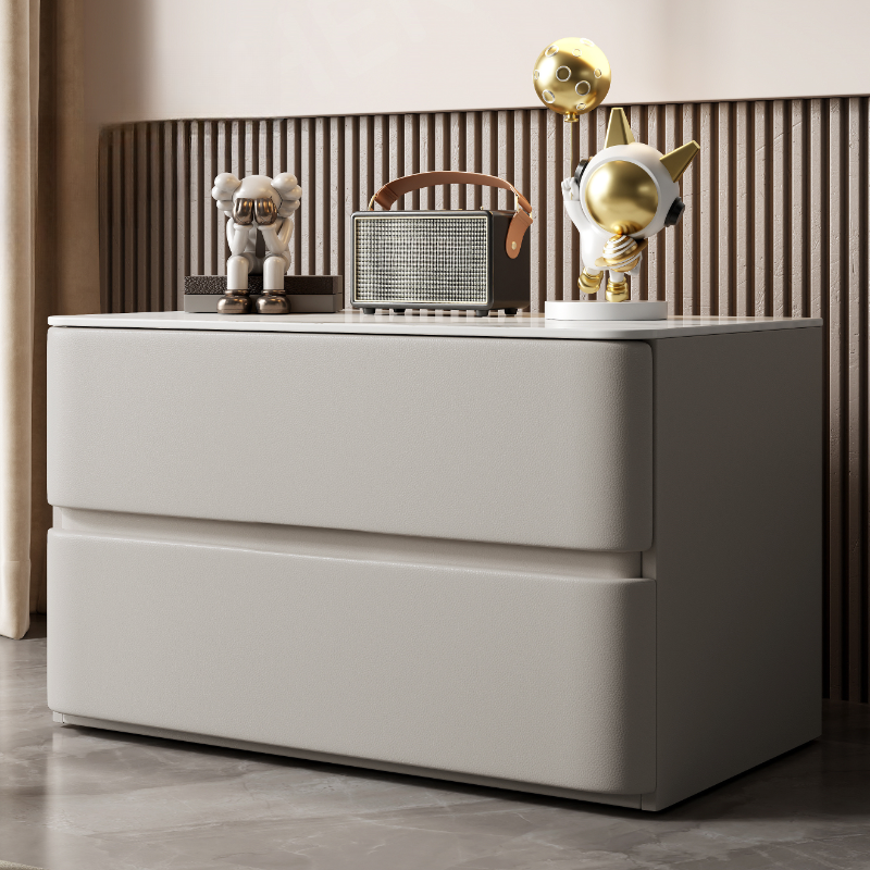 Postmodern Bedside Cabinet Nightstand with 2 Drawers - image 4