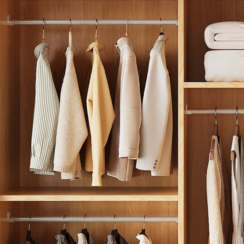 White Modish Wooden Independent Armoire Cabinet with Soft Close Drawer, Soft Close Door, and Interior Shelves - image 7