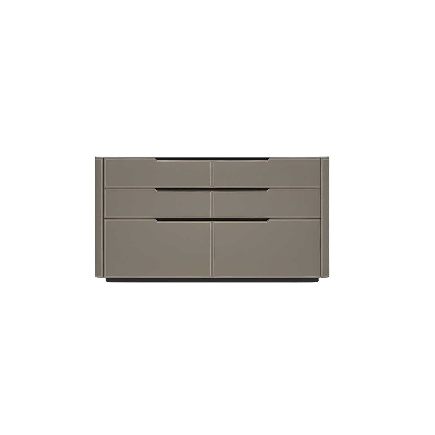 Wood Modern 4-Drawer and 2-Door Storage Sideboard with Stone Countertop - image 6