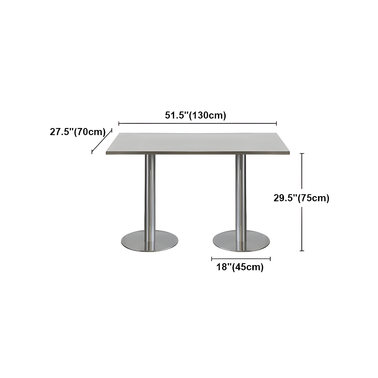 Industrial Style Dining Site Table Stainless Steel Dining Room Collection - image 15
