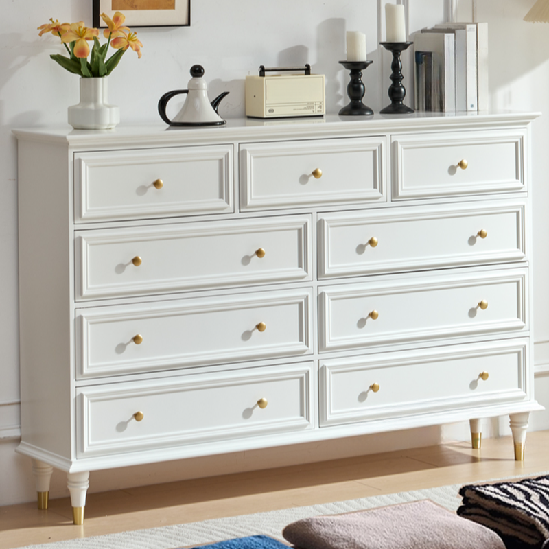 Trendy Natural Wood Console Dresser with 9/7/6 Drawers in Horizontal/Vertical Orientation - image 4