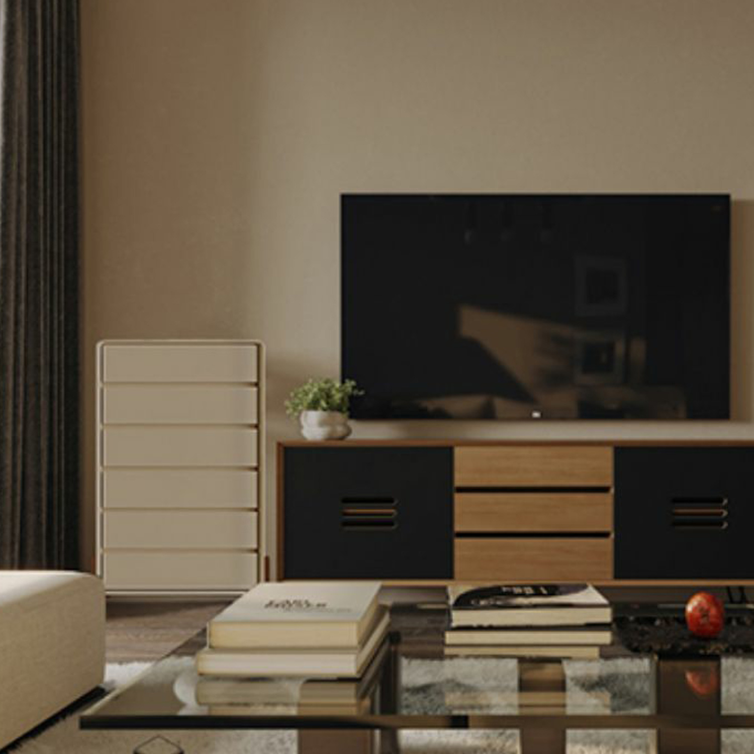 Modern Oak Wood And Leather Exterior Bachelor Chest with Soft-Close Drawers - Vertical Orientation - image 12